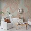 Stripes Repeatable, Orange Mural Wallpaper - room preview 03