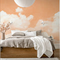 Cuddle Clouds, Peach Fuzz Mural Wallpaper - room preview 03
