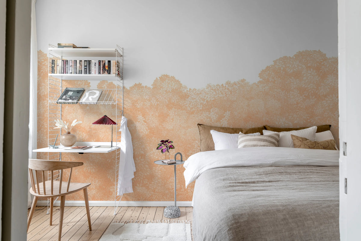 Belle Buisson, Peach Fuzz Mural Wallpaper - room preview 03