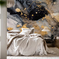 Marble Stream, Black Mural Wallpaper - room preview 03