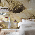 Marble Stream, Gold Mural Wallpaper - room preview 03