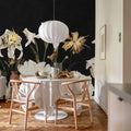 Dramatic Bouquet, Black Mural Wallpaper - room preview 03