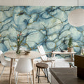 Agate Dreams, Blue Mural Wallpaper - room preview 03