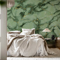 Agate Dreams, Green Mural Wallpaper - room preview 03