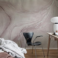 Watercolor Flow, Dusty Pink Mural Wallpaper - room preview 03