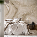 Watercolor Flow, Beige Mural Wallpaper - room preview 03