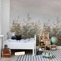 Dreamy Reed, Beige Mural Wallpaper - room preview 03