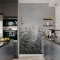 Dreamy Reed, Black & White Mural Wallpaper - room preview 03