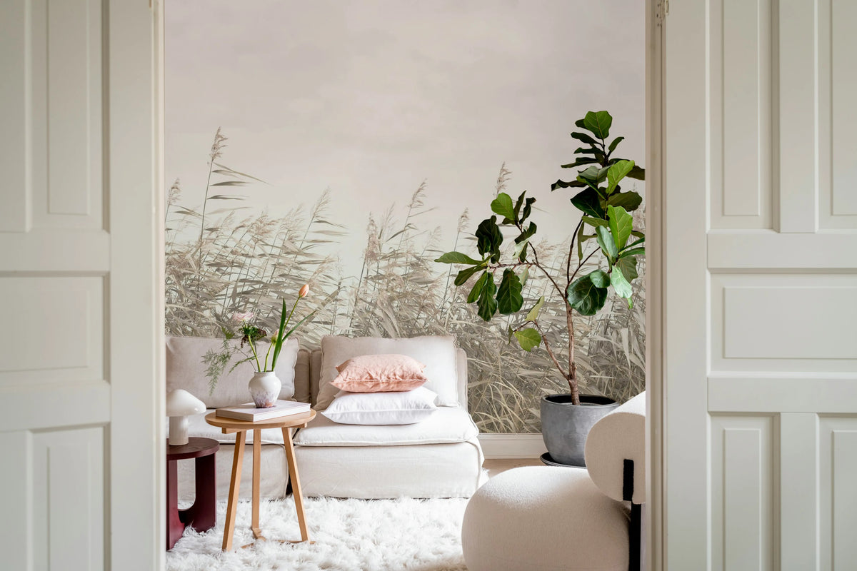 Dreamy Reed, Pink Mural Wallpaper - room preview 03