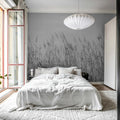 Reed Meadow, Gray Mural Wallpaper - room preview 03