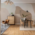 Soft Forms, Beige Mural Wallpaper - room preview 03