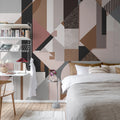 Retro Shapes, Pastel Mural Wallpaper - room preview 03