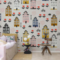 Sweet Town, Pastel Mural Wallpaper - room preview 03
