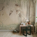 Dream Forest Girl, Green Rose Mural Wallpaper - room preview 03