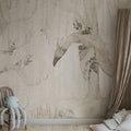 Dream Forest Boy, Off White Mural Wallpaper - room preview 03