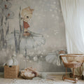 Bloomy Fields of Marion, Blue Mural Wallpaper - room preview 03
