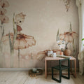 Bloomy Fields of Marion, Pink Mural Wallpaper - room preview 03