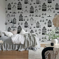 Sweet Town, Gray Mural Wallpaper - room preview 03