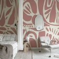 Abstract Forms, Soft Pink Mural Wallpaper - room preview 03