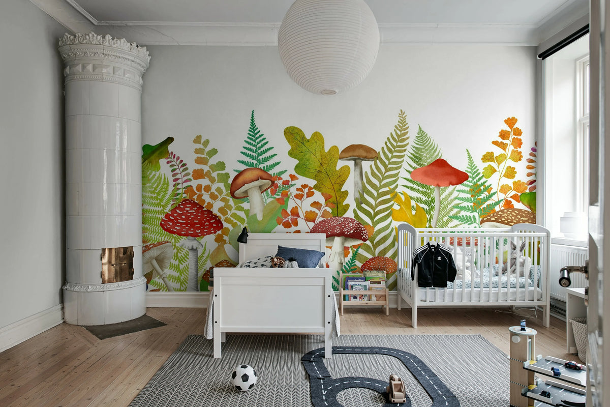 Autumn Meadow, Rainbow Mural Wallpaper - room preview 03