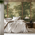 Woodland Panels, Green Mural Wallpaper - room preview 03