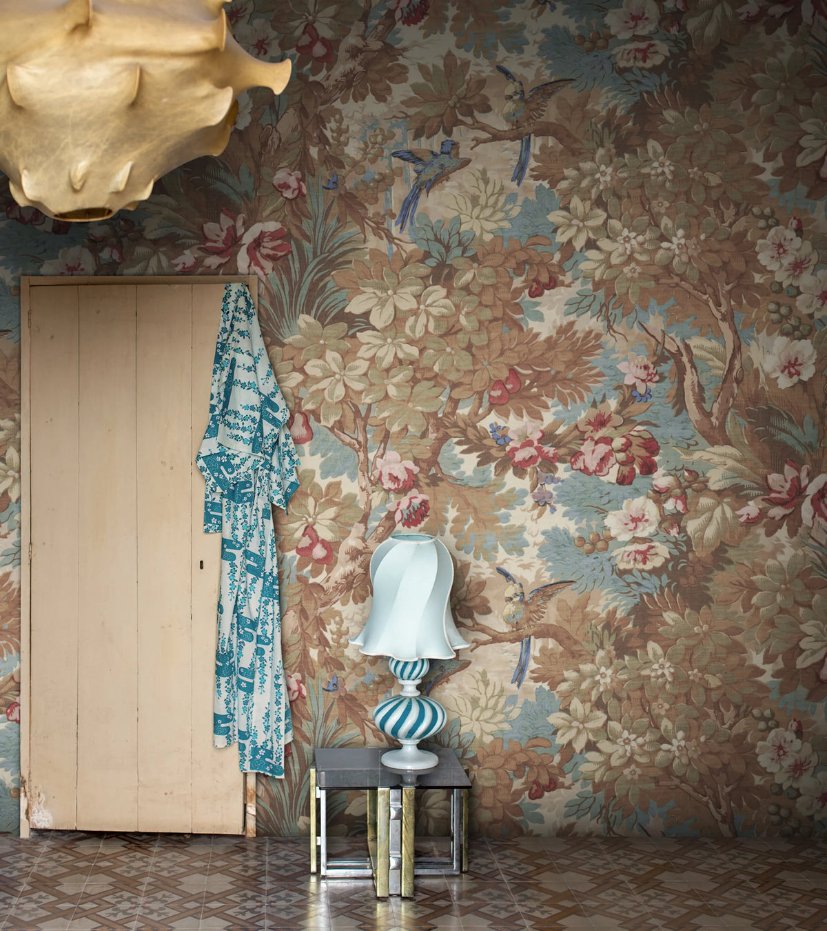 Lush Grove, Orange Mural Wallpaper - room preview 03