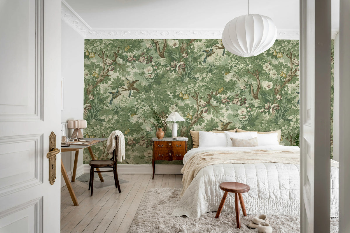 Lush Grove, Green Mural Wallpaper - room preview 03