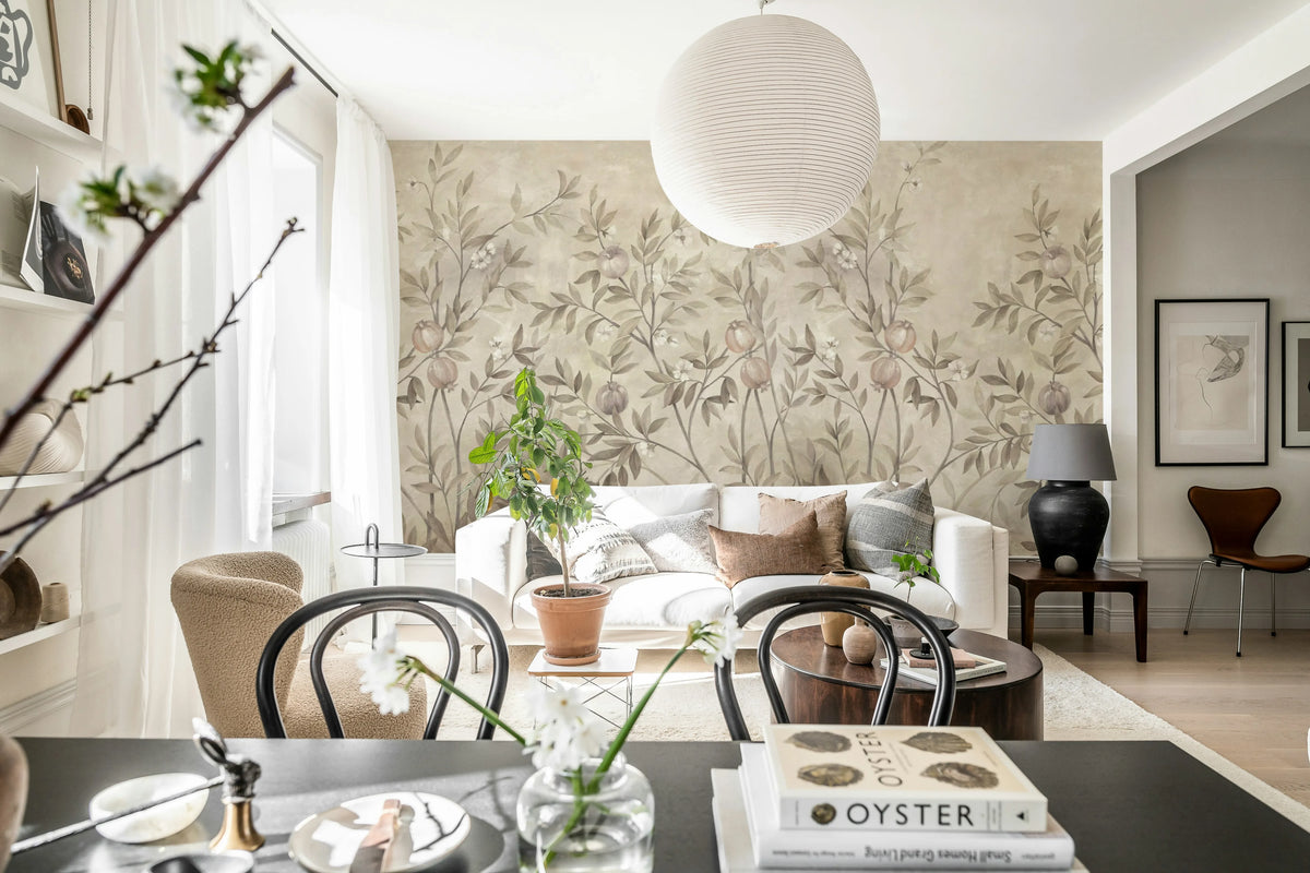 Pome Greenery, Rust Mural Wallpaper - room preview 03