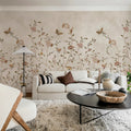 Whispering Petals, Pink Mural Wallpaper - room preview 03