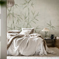Bamboo Horizon, Green Mural Wallpaper - room preview 03