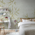 Bamboo Horizon, Yellow Mural Wallpaper - room preview 03