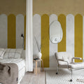 Circus Stripes, Mustard Mural Wallpaper - room preview 03
