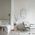 Labyrinth, White Mural Wallpaper - room preview 03