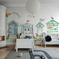 Tiny Beach Houses, Multi Mural Wallpaper - room preview 03