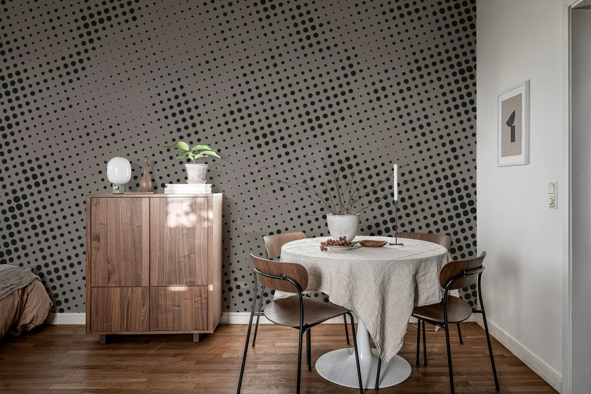 Raster, Brown Mural Wallpaper - room preview 03