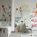 Watercolor Meadow, Pastel Mural Wallpaper - room preview 03