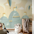 Mountain Village, Pastel Mural Wallpaper - room preview 03