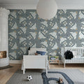 Rockets, Gray Mural Wallpaper - room preview 03