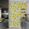 Lemons, Yellow Mural Wallpaper - room preview 03