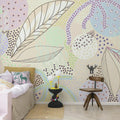 Artsy Leafs, Lilac Mural Wallpaper - room preview 03