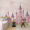 Dreamy Castle, Pink Mural Wallpaper - room preview 03