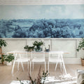 Panorama Views, Vintage Blue Mural Wallpaper - room preview 03