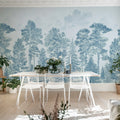 Scandinavian Bellewood, Vintage Blue Mural Wallpaper - room preview 03