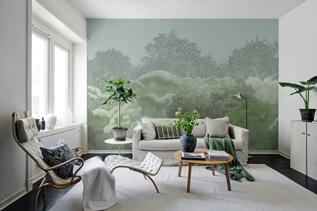 Leafy Forest, Summer Mural Wallpaper - room preview 03