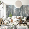 Morning Forest, Gray Mural Wallpaper - room preview 03