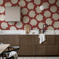 Bold Shell, Red Mural Wallpaper - room preview 03