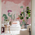 Mermaid World, Pink Mural Wallpaper - room preview 03