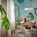 Mermaid World, Blue Mural Wallpaper - room preview 03