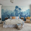 Wood, Blue Mural Wallpaper - room preview 03