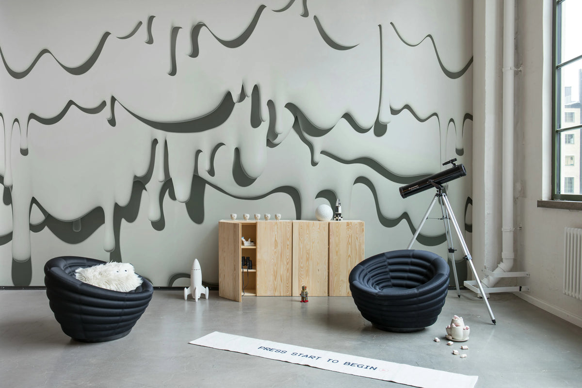 Dripping, Milky Mural Wallpaper - room preview 03
